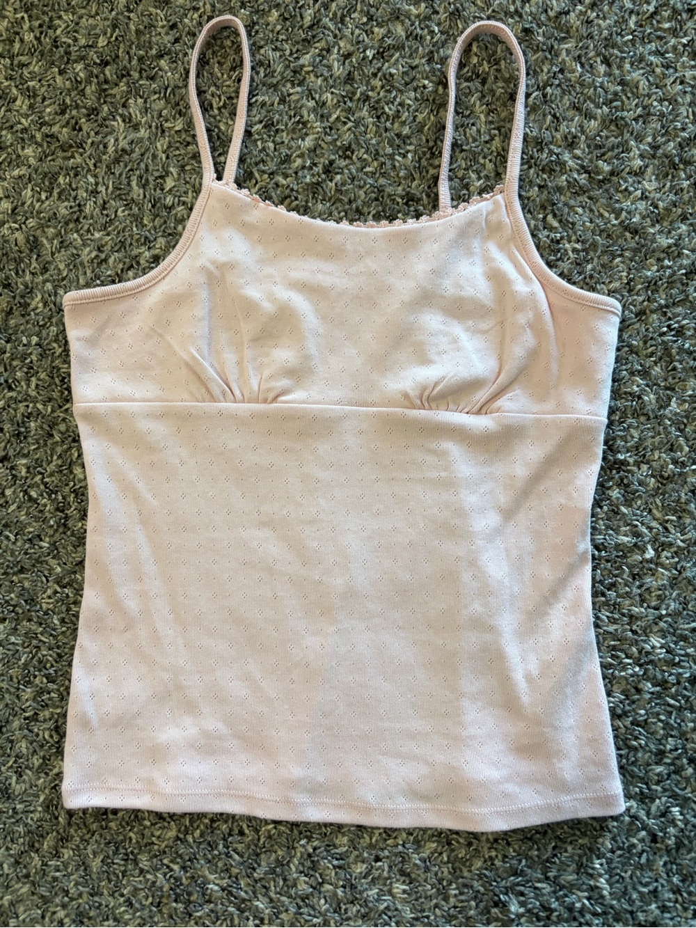 art class Light Pink Girls' Tank Top with Eyelet Detail